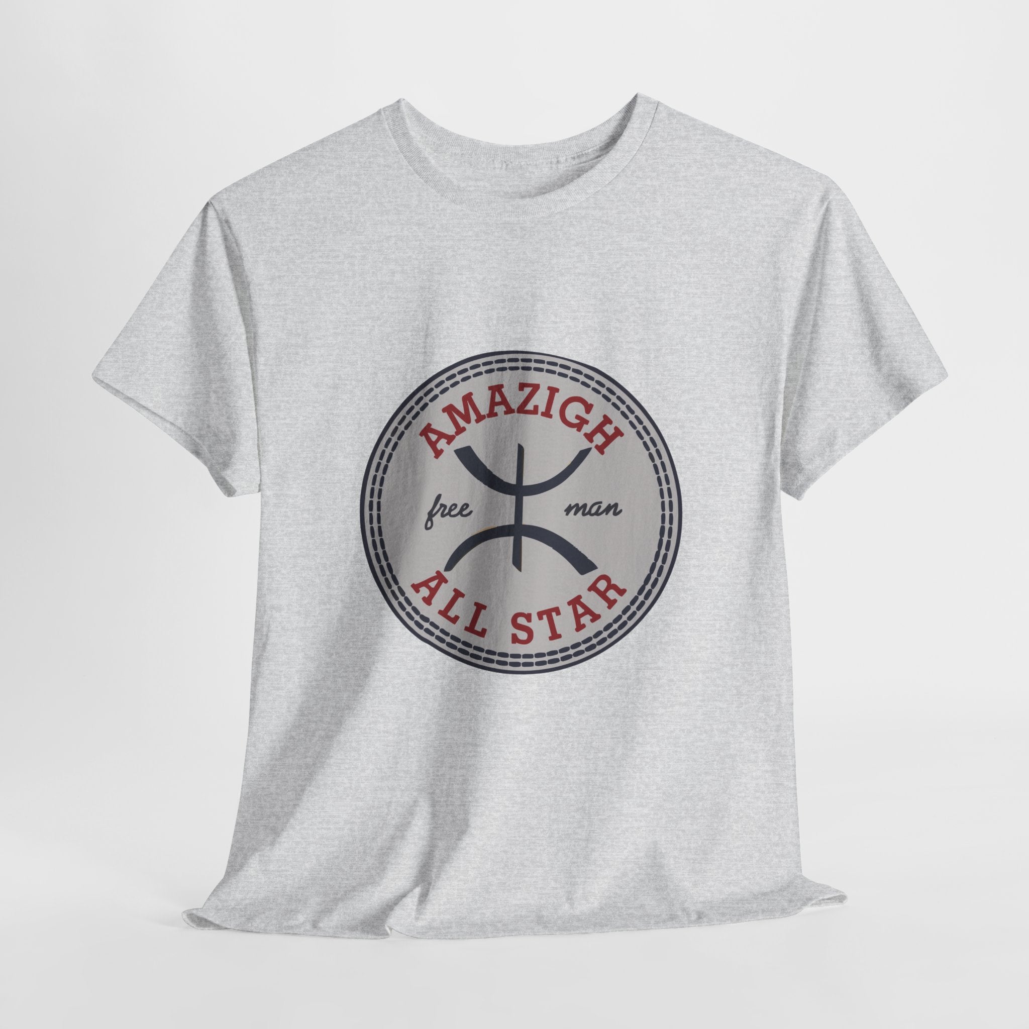 Amazigh All Star Unisex Heavy Cotton Tee, Casual Wear, Unique Graphic T-Shirt, Gift for Friends, Everyday Style, Festival Apparel