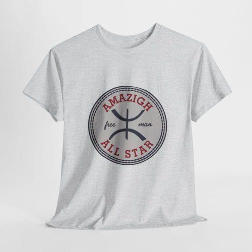 Amazigh All Star Unisex Heavy Cotton Tee, Casual Wear, Unique Graphic T-Shirt, Gift for Friends, Everyday Style, Festival Apparel