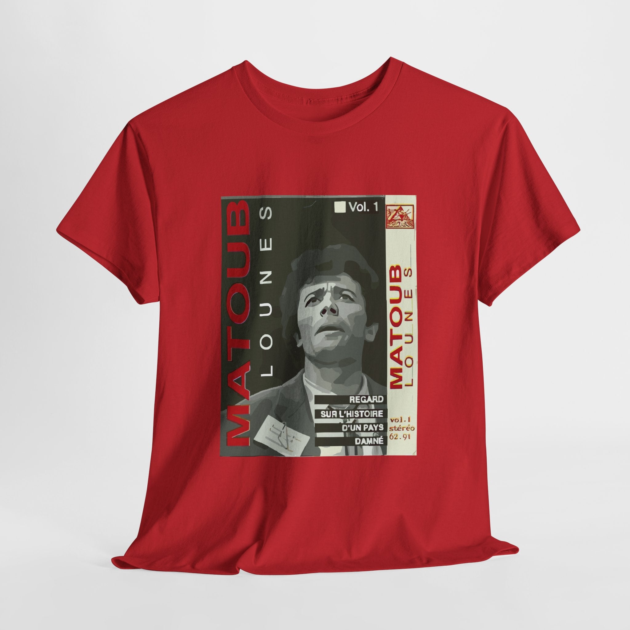 T-shirt Matoub Lounes – Album “Regard sur l’histoire d’un pays damné” – Icône Berbère