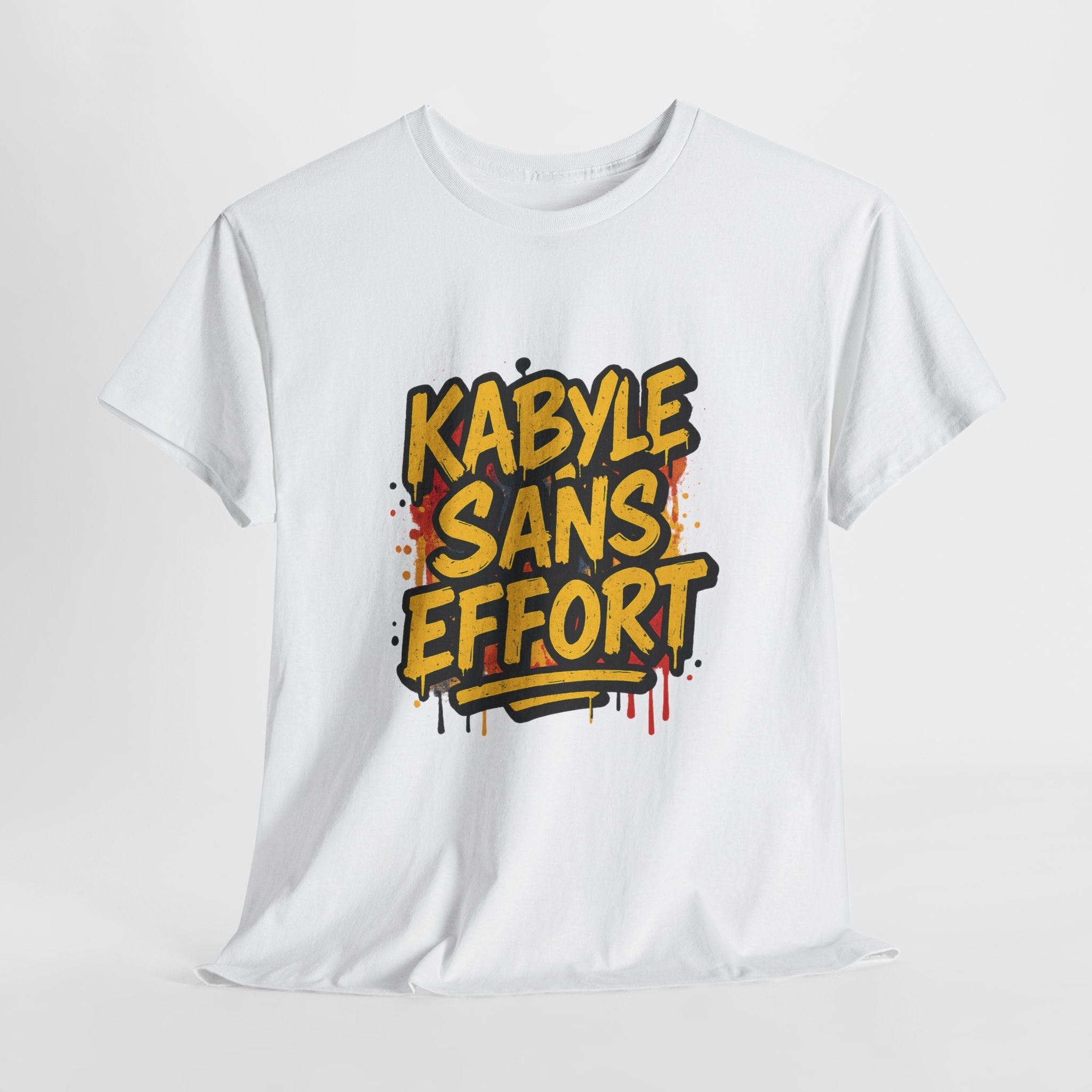 T-shirt Kabyle Sans Effort – Slogan Graffiti Street Art Amazigh