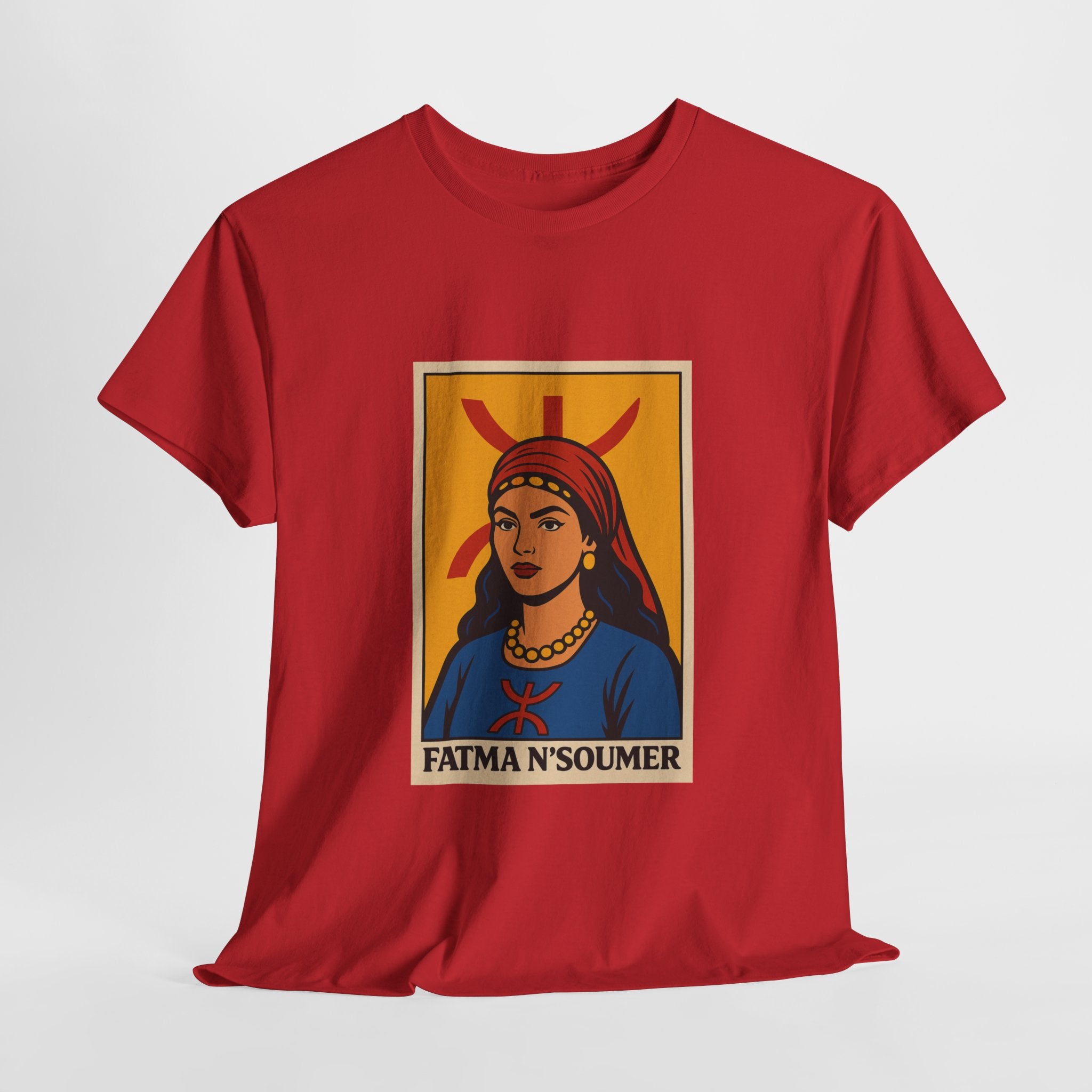 T-shirt Fatma N’soumer Pop Art – Symbole Amazigh ⵣ (Yaz)