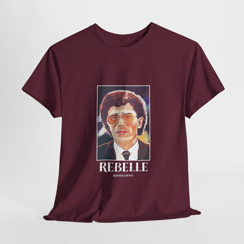 T-shirt Matoub Lounes Pop Art – “Rebelle” – Icône Berbère
