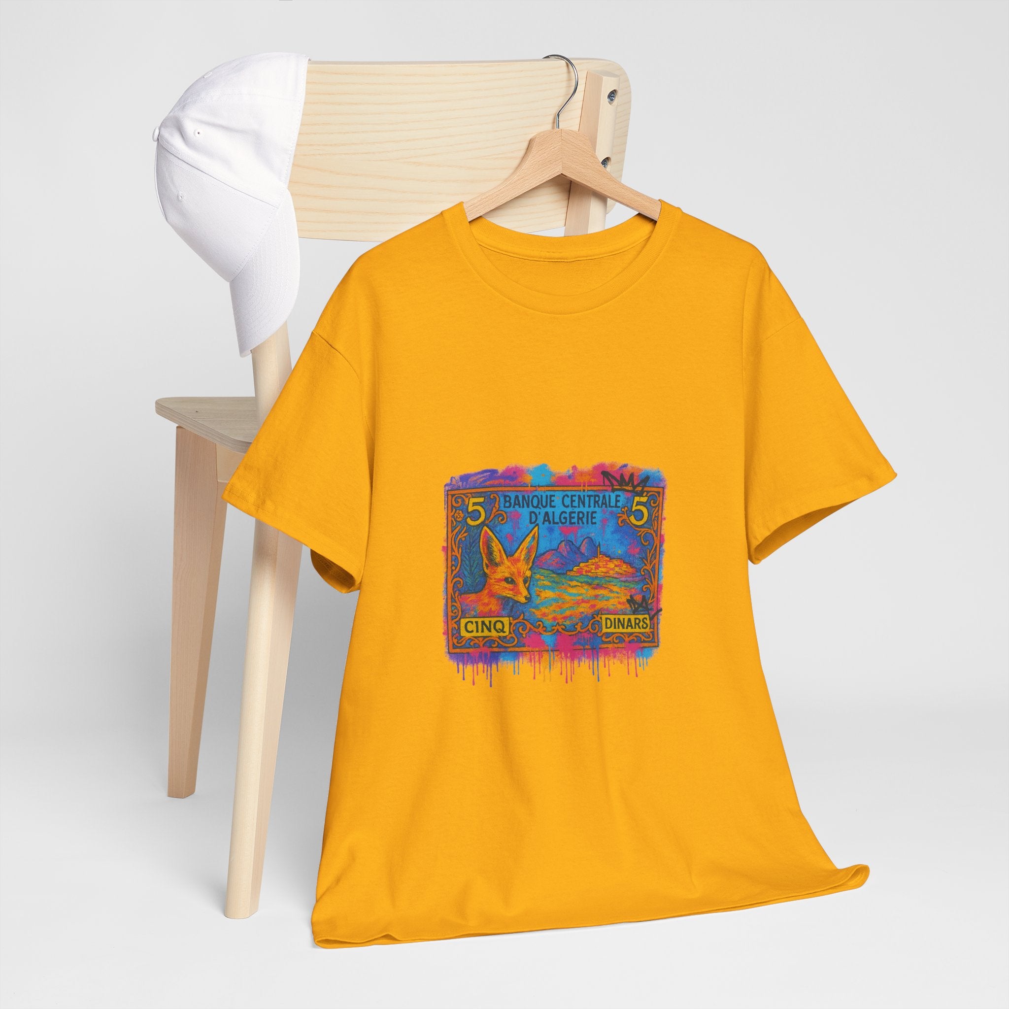 T-shirt Billet 5 Dinars Algérien – Illustration de M’hamed Issiakhem | Art & Culture Algérienne