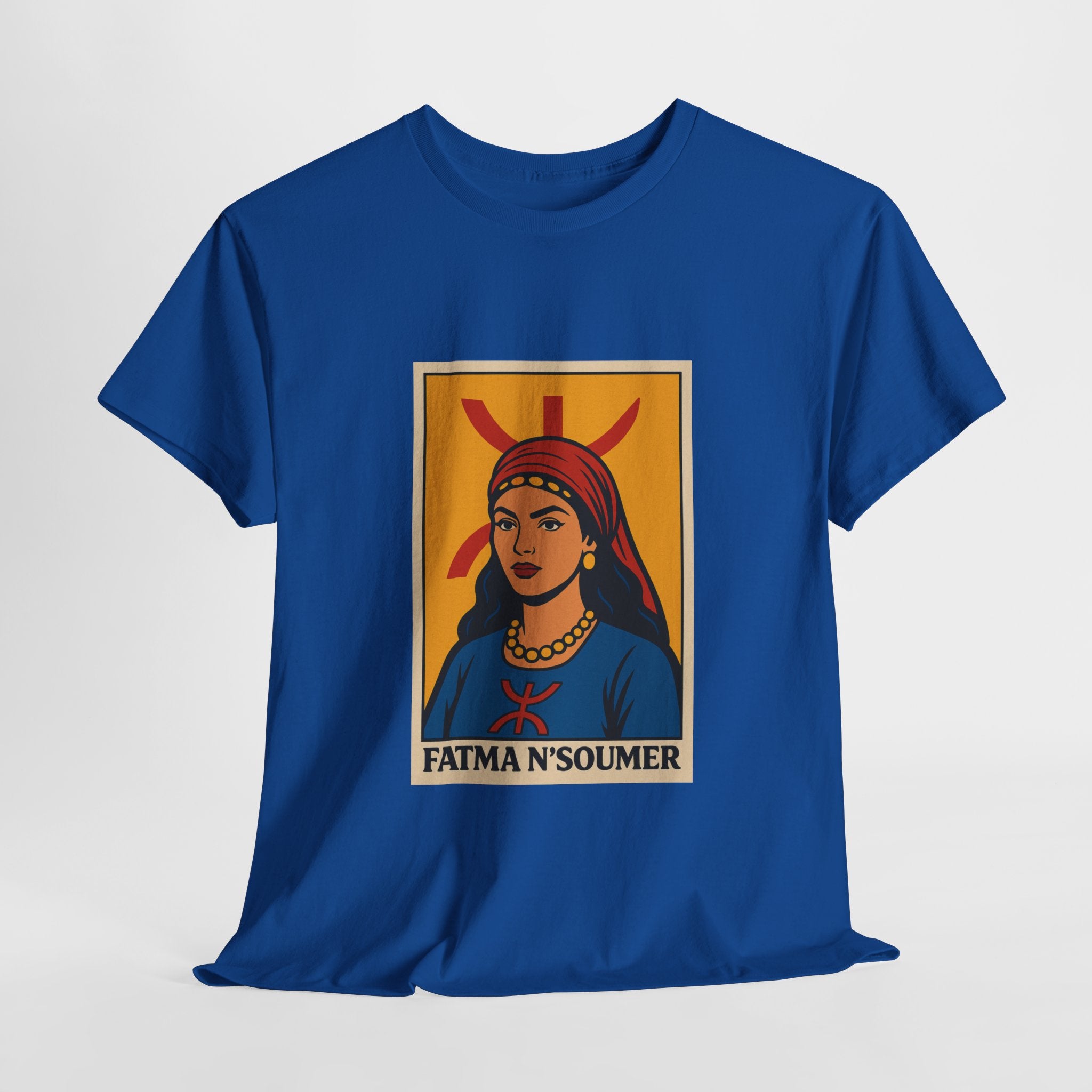 T-shirt Fatma N’soumer Pop Art – Symbole Amazigh ⵣ (Yaz)
