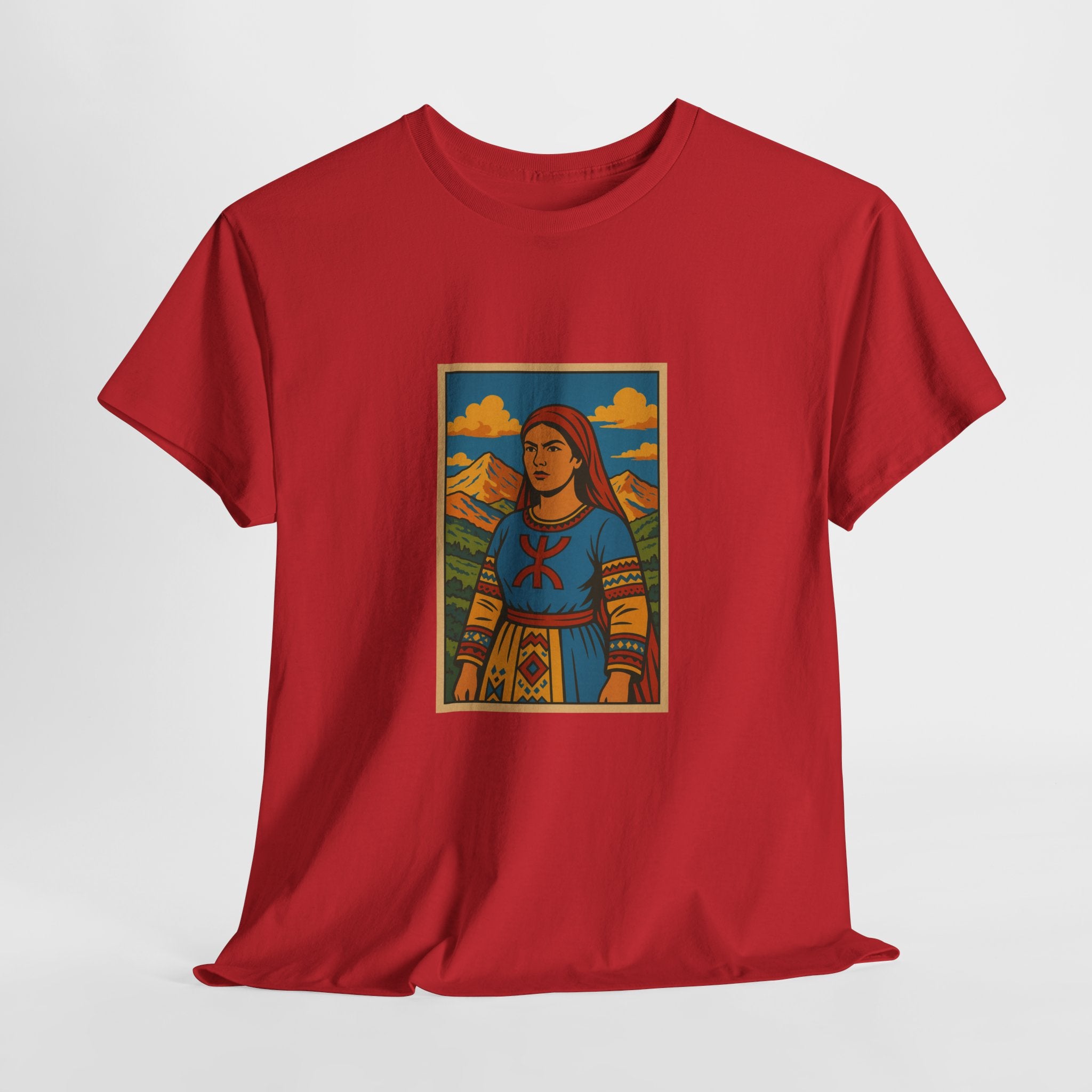 T-shirt Fatma N’Soumer – Robe Kabyle & Symbole Amazigh Yaz