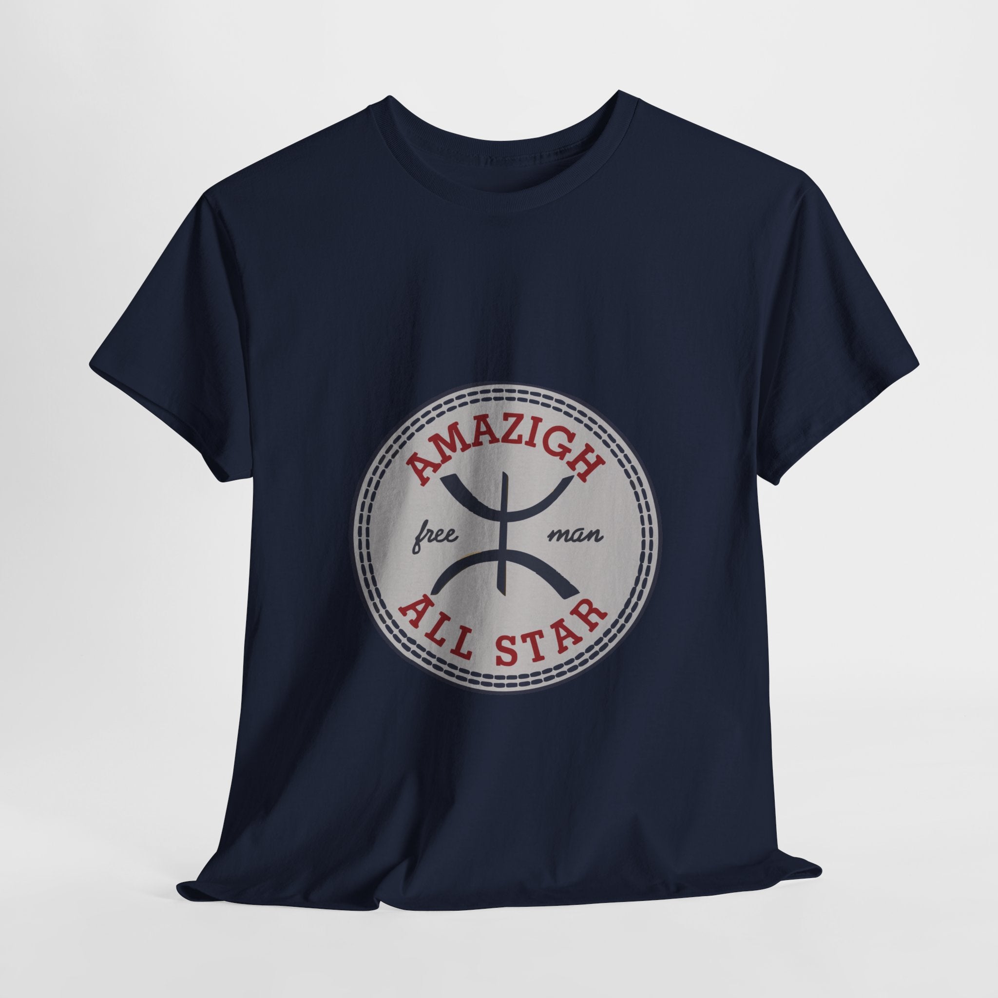 Amazigh All Star Unisex Heavy Cotton Tee, Casual Wear, Unique Graphic T-Shirt, Gift for Friends, Everyday Style, Festival Apparel