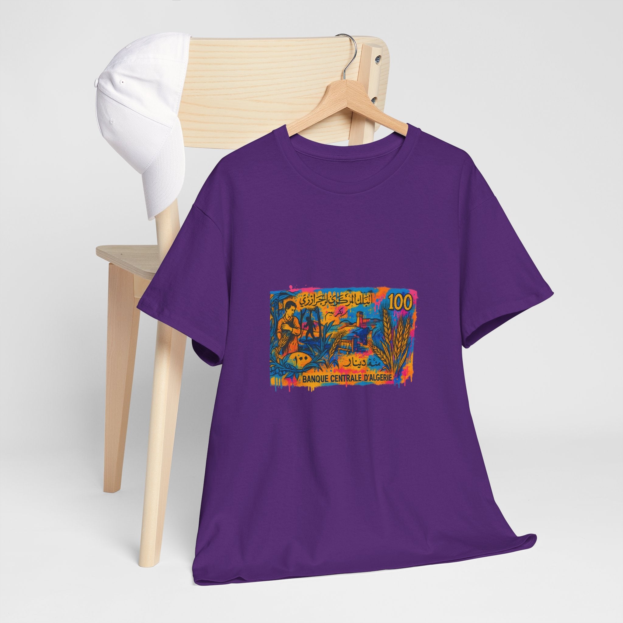 T-shirt Billet 100 Dinars Algériens – Illustrations de M’hamed Issiakhem (1964 & 1970)
