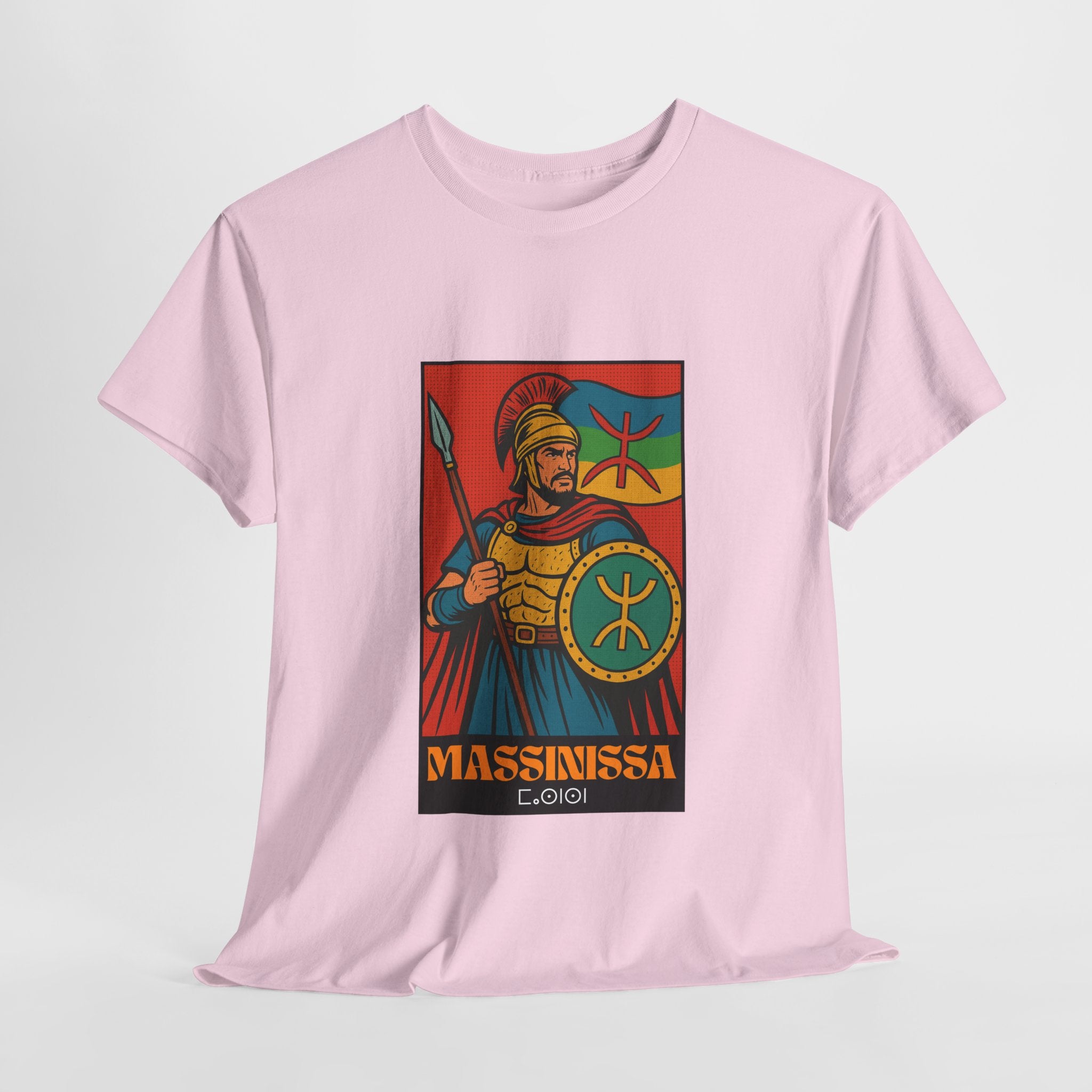 T-shirt Massinissa Guerrier Kabyle – Lance et Bouclier