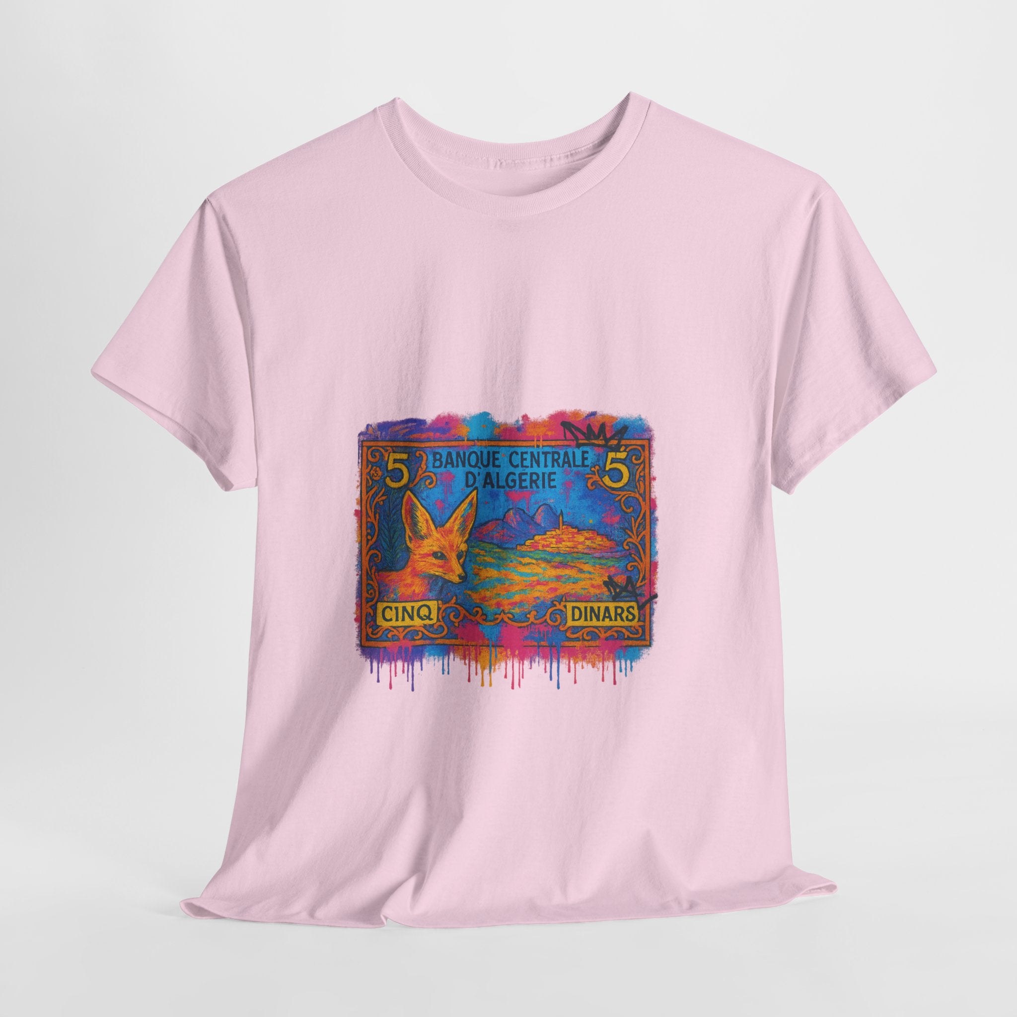 T-shirt Billet 5 Dinars Algérien – Illustration de M’hamed Issiakhem | Art & Culture Algérienne