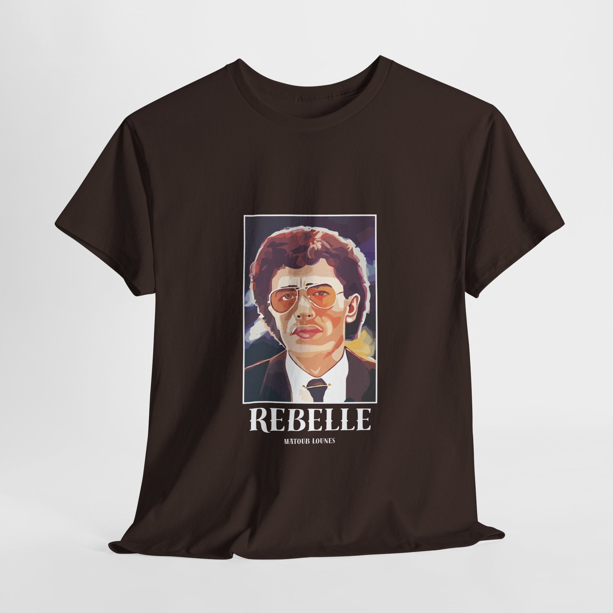 T-shirt Matoub Lounes Pop Art – “Rebelle” – Icône Berbère