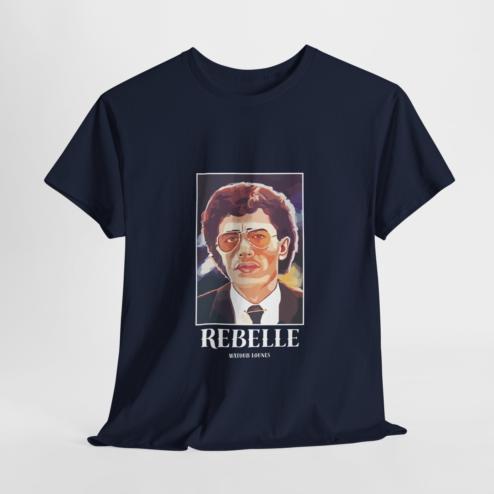 T-shirt Matoub Lounes Pop Art – “Rebelle” – Icône Berbère