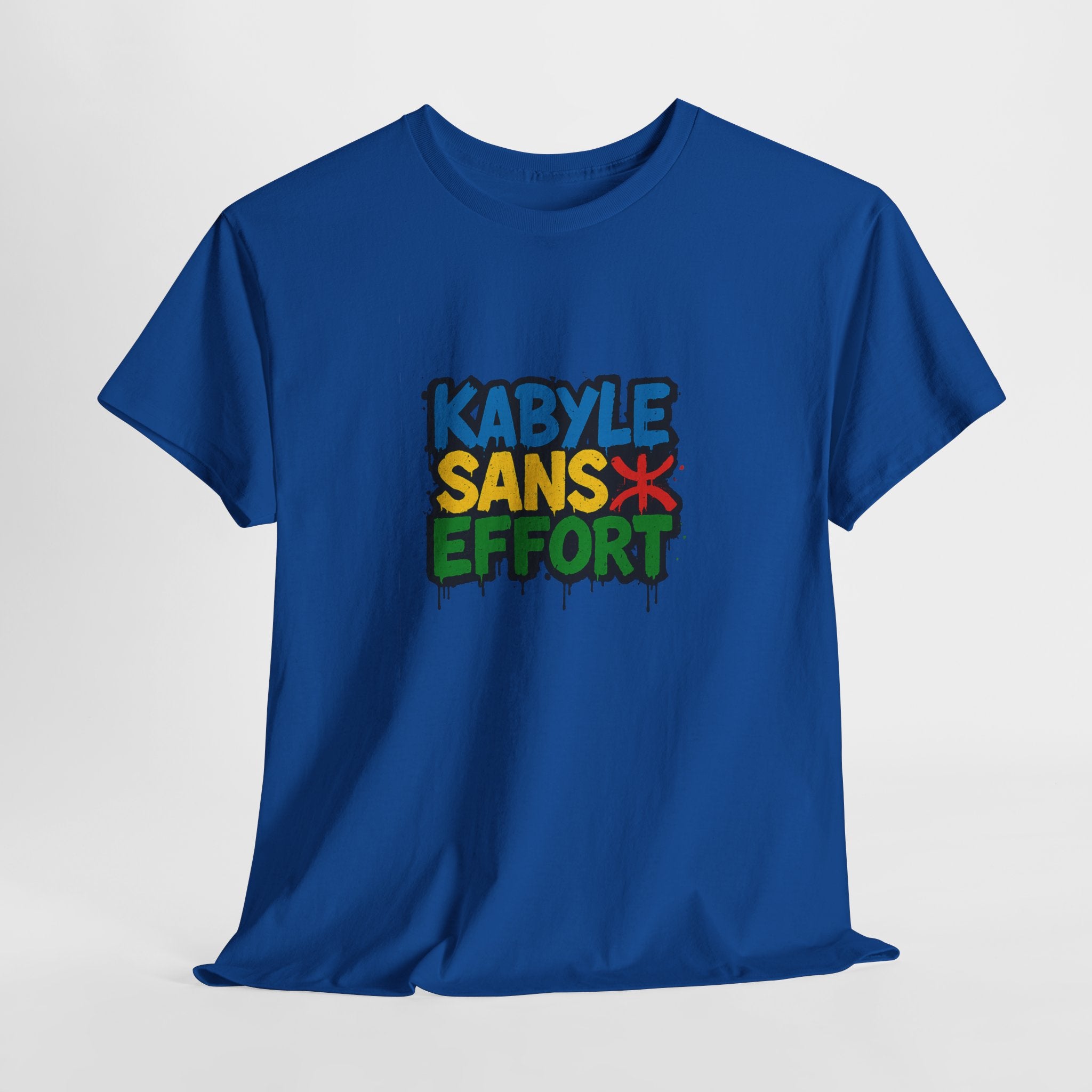 T-shirt Graffiti “Kabyle Sans Effort” – Streetwear Amazigh Identitaire