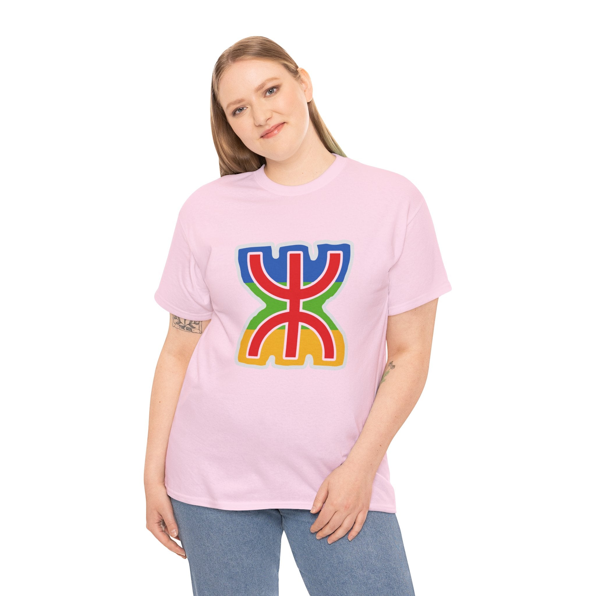 T-shirt Amazigh ⵣ aux couleurs du drapeau berbère – Streetwear Kabyle Unisexe