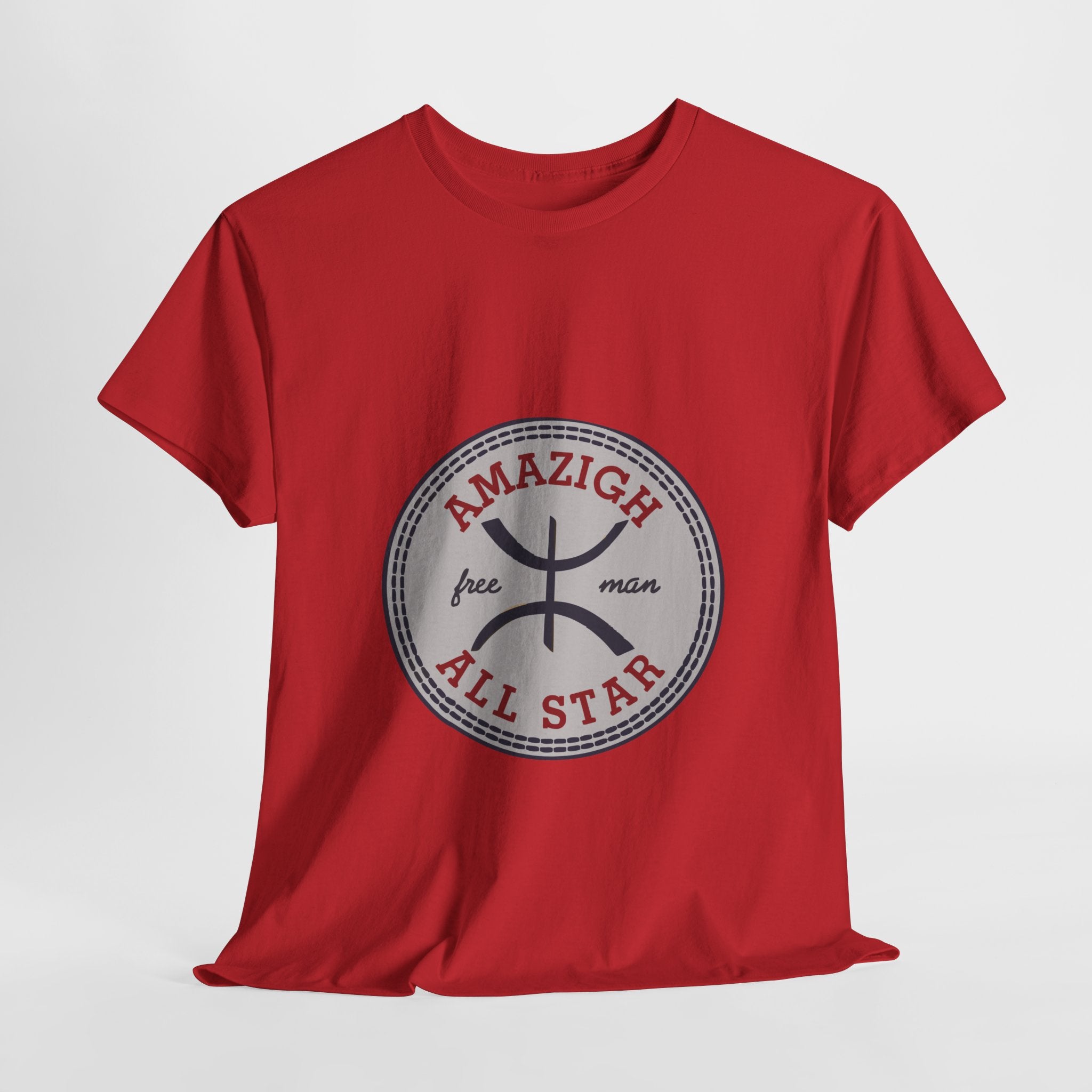 Amazigh All Star Unisex Heavy Cotton Tee, Casual Wear, Unique Graphic T-Shirt, Gift for Friends, Everyday Style, Festival Apparel