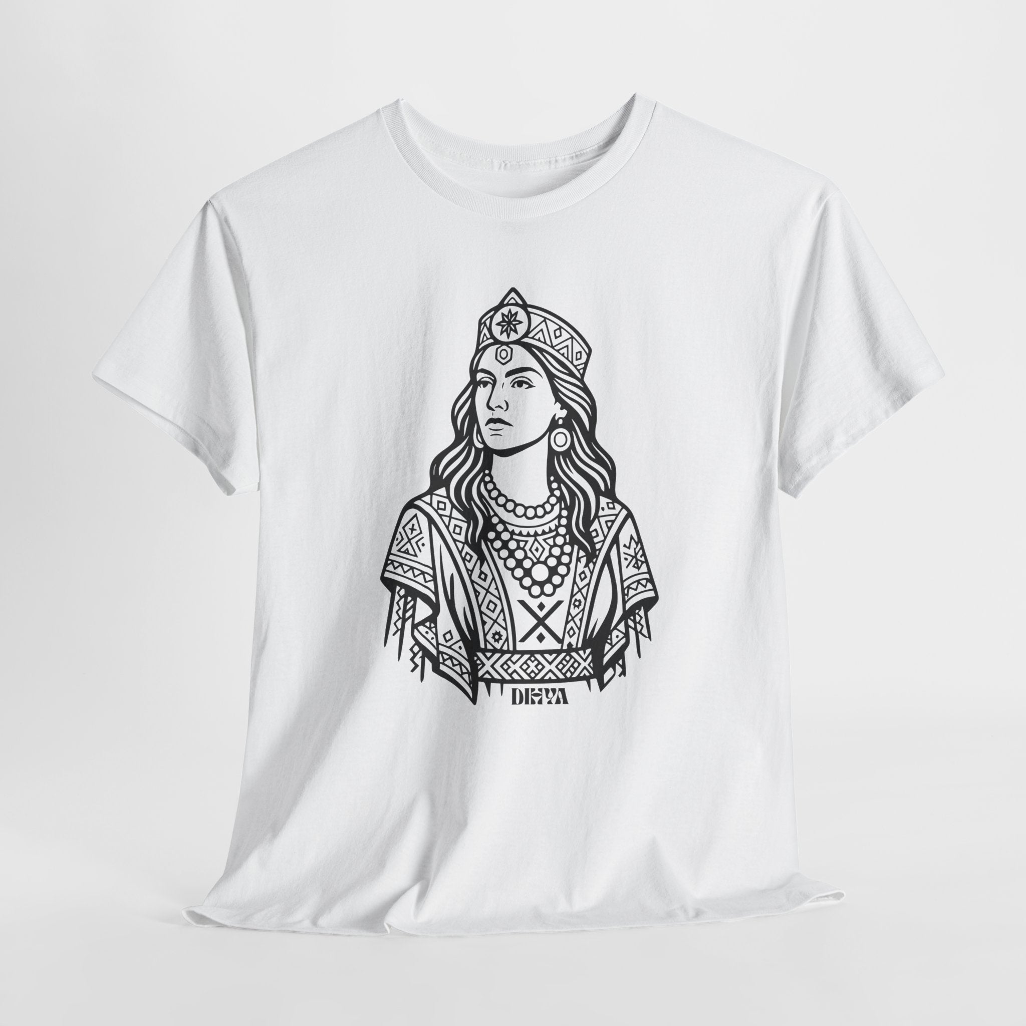 T-shirt Dihya – La Reine Guerrière Amazighe | Icône de la Résistance Kabyle
