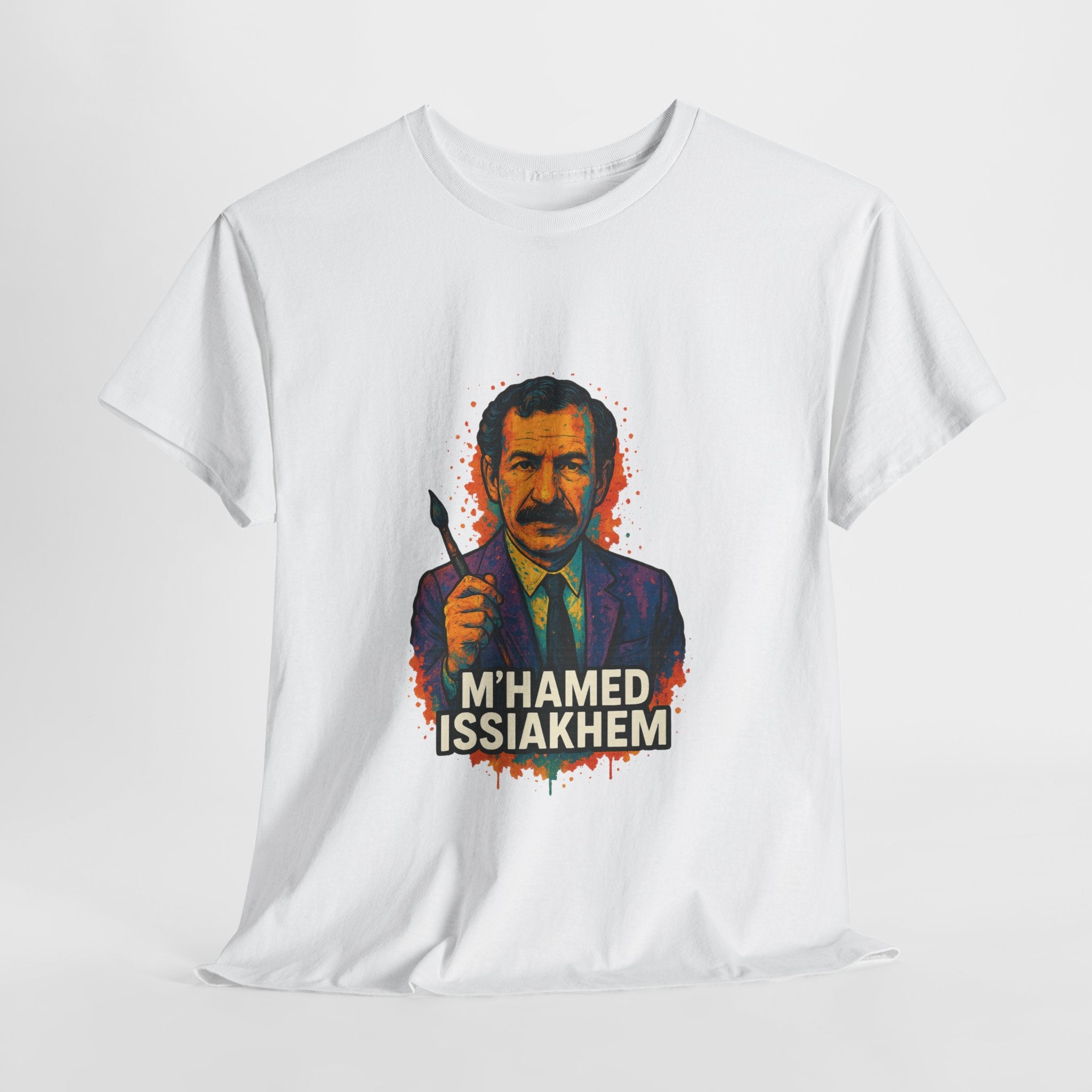 T-shirt M’hamed Issiakhem – Portrait Graffiti avec Pinceau