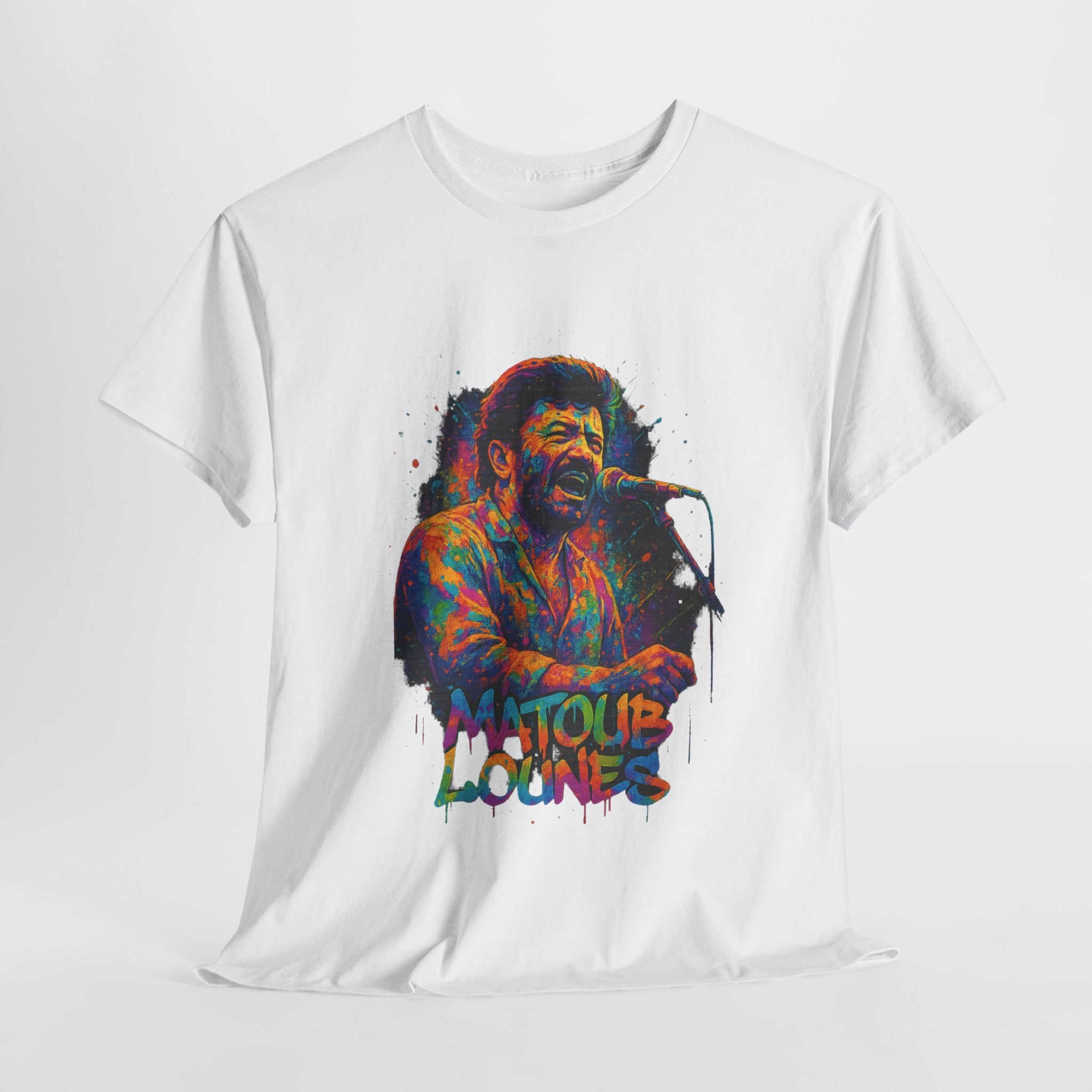 T-shirt Matoub Lounès en Concert – Portrait Graffiti Street Art