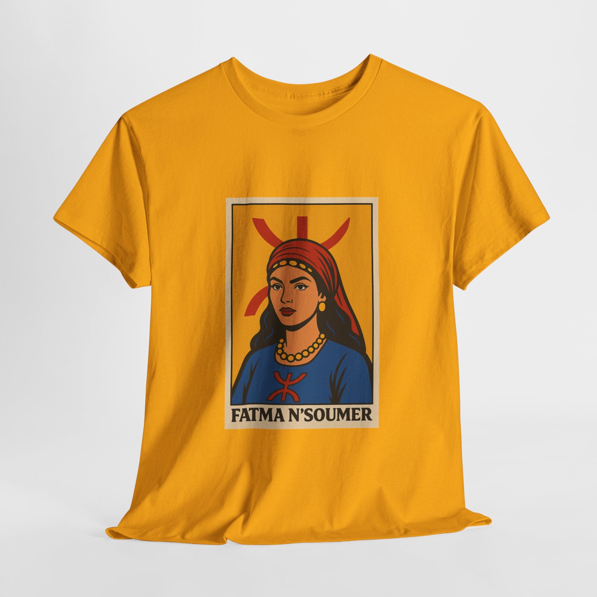 T-shirt Fatma N’soumer Pop Art – Symbole Amazigh ⵣ (Yaz)