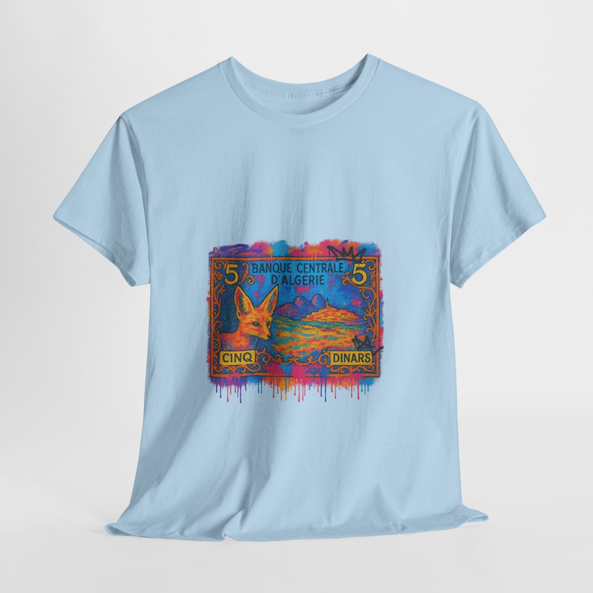 T-shirt Billet 5 Dinars Algérien – Illustration de M’hamed Issiakhem | Art & Culture Algérienne